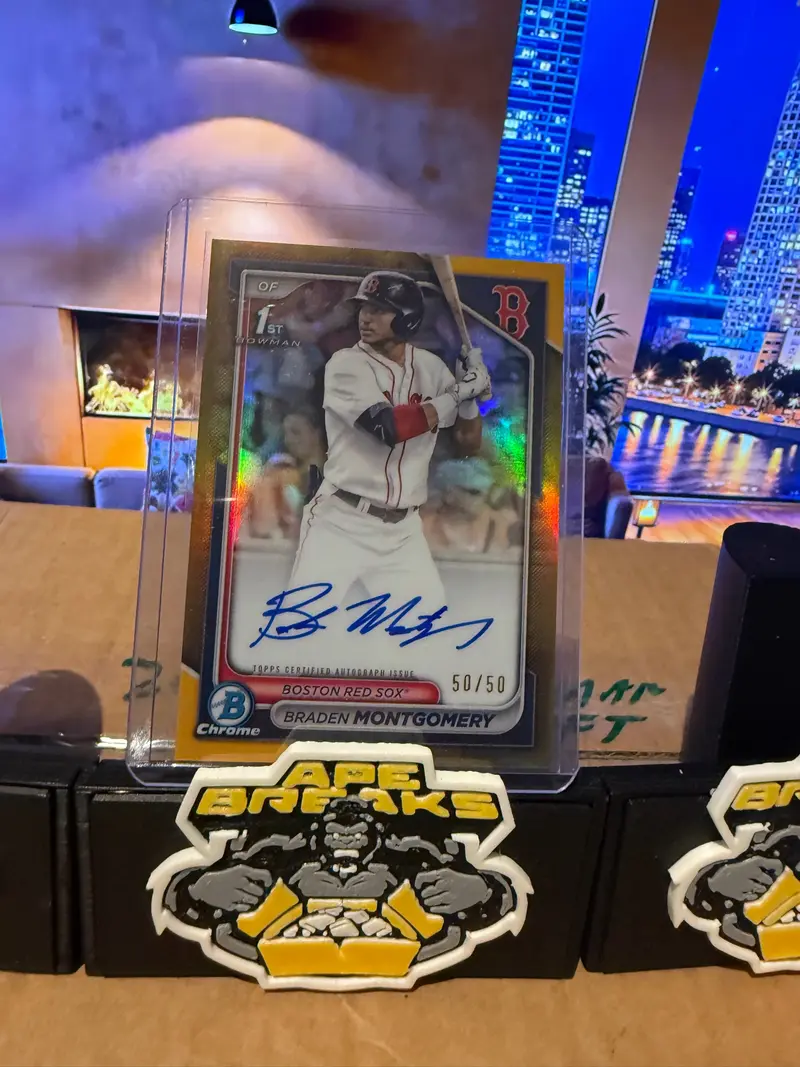 2024 Bowman Chrome 1st Braden Montgomery Gold Refractor Autograph