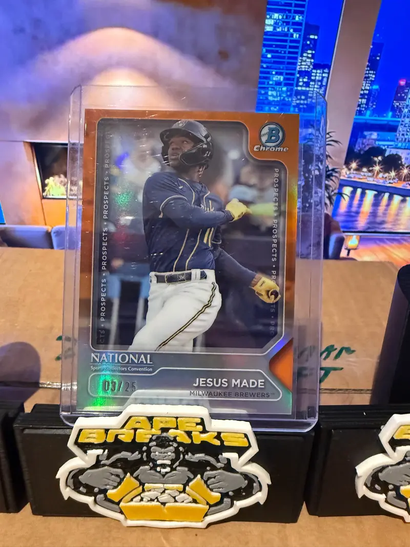 2024 Bowman Chrome National Convention Jesus Made Orange Refractor