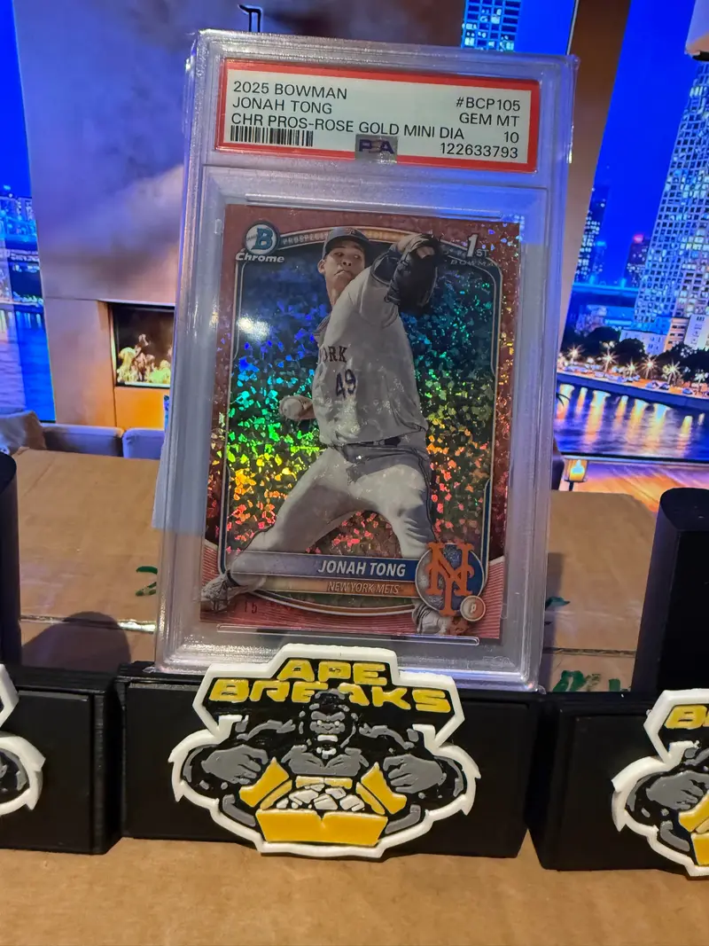 2025 Bowman Chrome Jonah Tong Rose Gold Mini Diamond Refractor