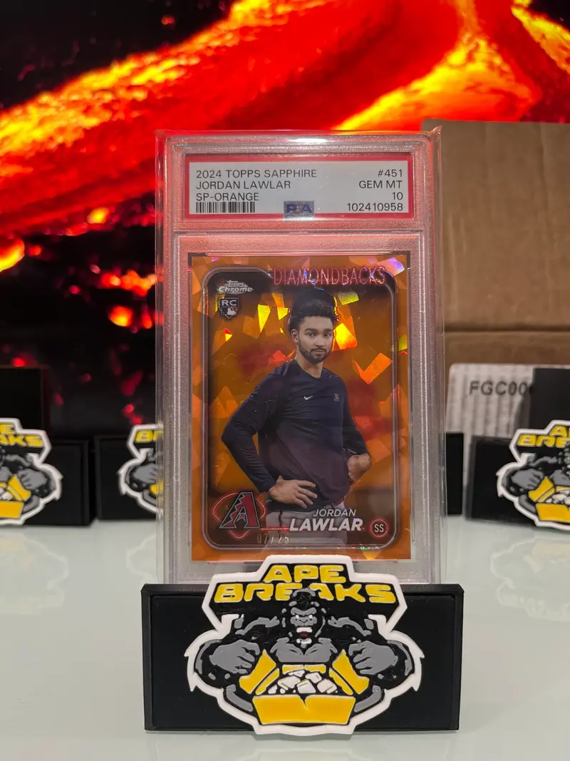 2024 Topps Chrome Sapphire Jordan Lawlar Orange SP Rookie