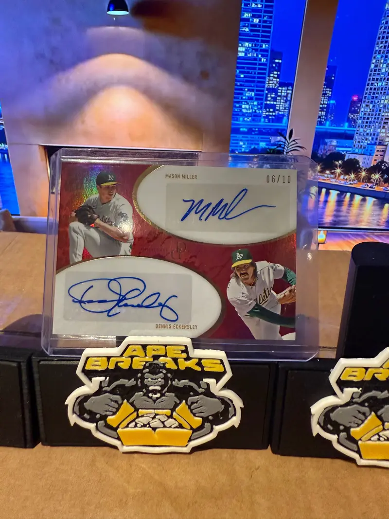 Topps Mason Miller & Dennis Eckersley Athletics Dual Autograph