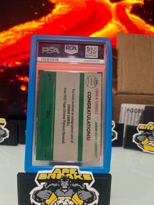 2023 Platinum Anniversary Corbin Carroll Rookie Auto blue prism 78/99 PSA 10
